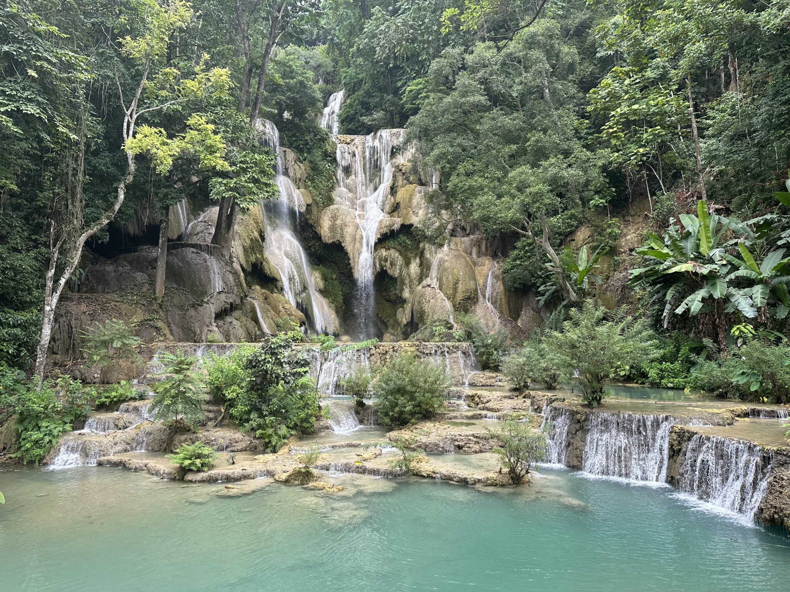 Reiseroute durch Laos Kuang Si Wasserfall